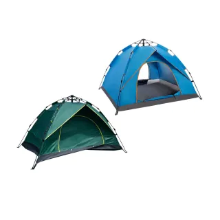 【啾愛你】全自動快速搭建2-3人帳篷2色任選-附地釘+收納袋(露營帳篷/快速帳篷/簡易帳篷/速開帳篷)