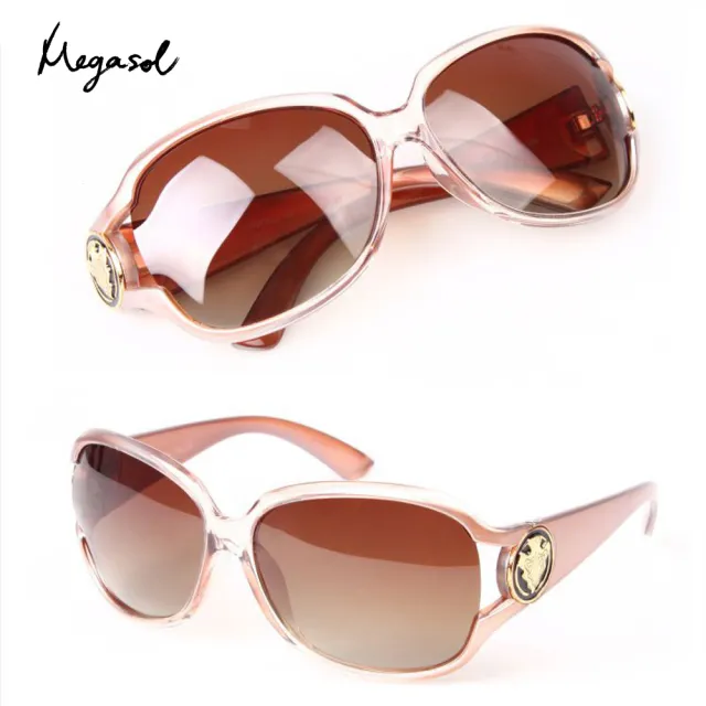 【MEGASOL】寶麗萊UV400偏光太陽眼鏡(品牌設計師圖騰款MS3043)