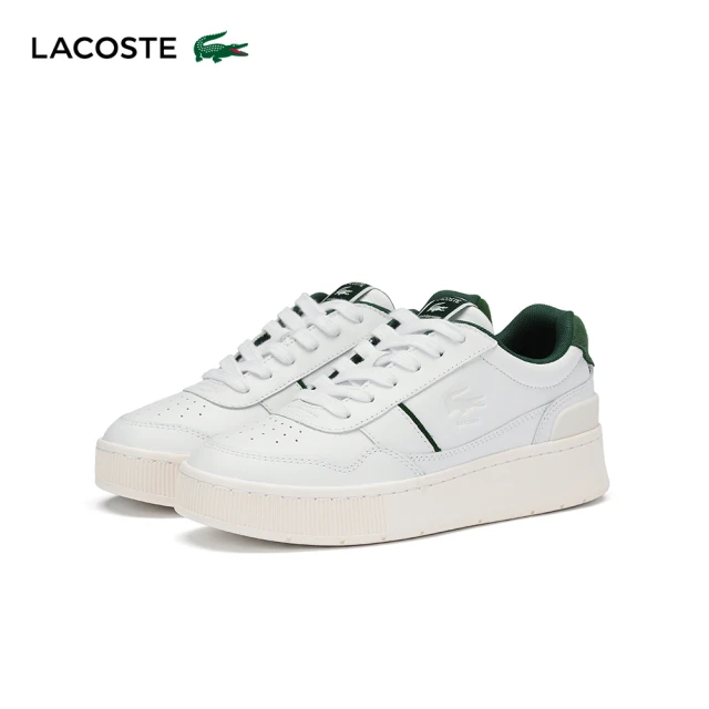 LACOSTELACOSTE 女鞋-Aceclip優質皮革運動休閒鞋(白/綠)