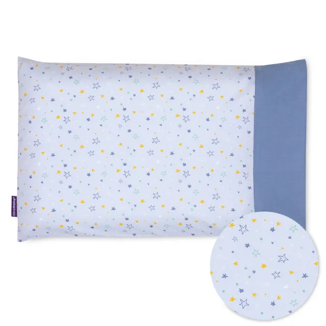 【ClevaMama】防扁頭推車枕+枕套 0個月以上適用(超值優惠組 枕頭套 嬰兒枕頭套)