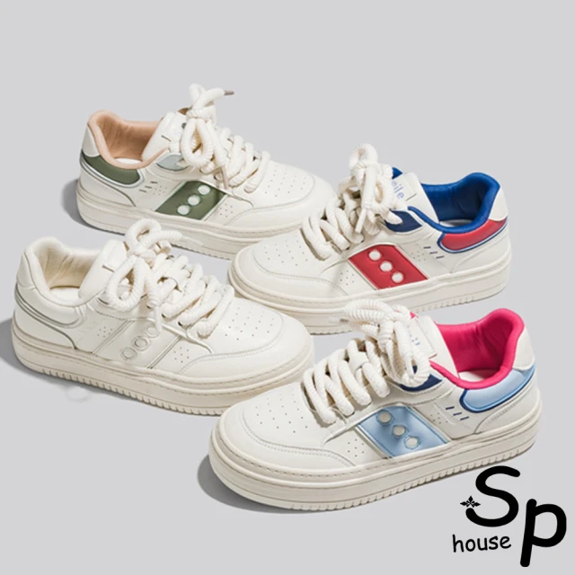 Sp house 民族花漾舒適圓頭雙層牛皮平底鞋(2色可選)