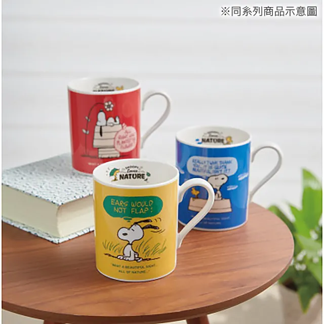【yamaka】SNOOPY 史努比 滿版陶瓷馬克杯 320ml 狗屋 紅(餐具雜貨)