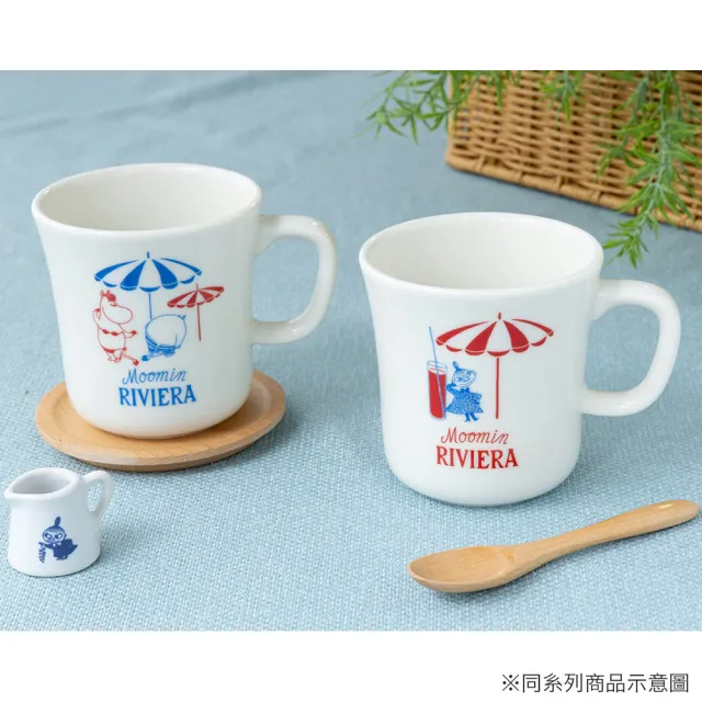 【yamaka】Moomin 嚕嚕米 復古風陶瓷馬克杯 300ml 嚕嚕米 沙灘傘(餐具雜貨)