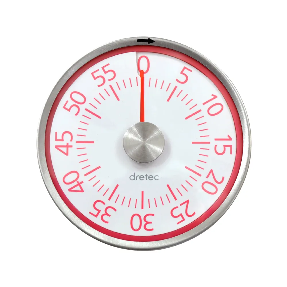 【DRETEC】錶型磁鐵計時器-紅色(T-315PK)