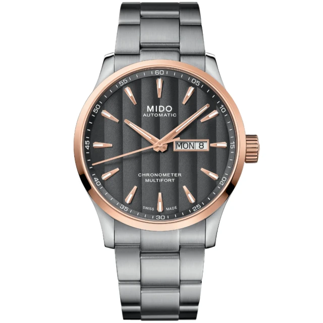 MIDO 美度 MULTIFORT 先鋒系列 天文台認證 日內瓦波紋機械腕錶(M0384312106100)