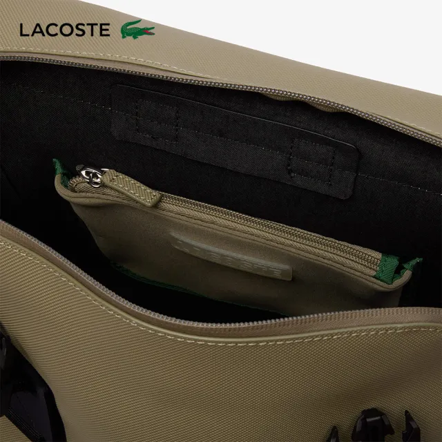 【LACOSTE】包款-捲頂開口口袋側背包(海藻綠)