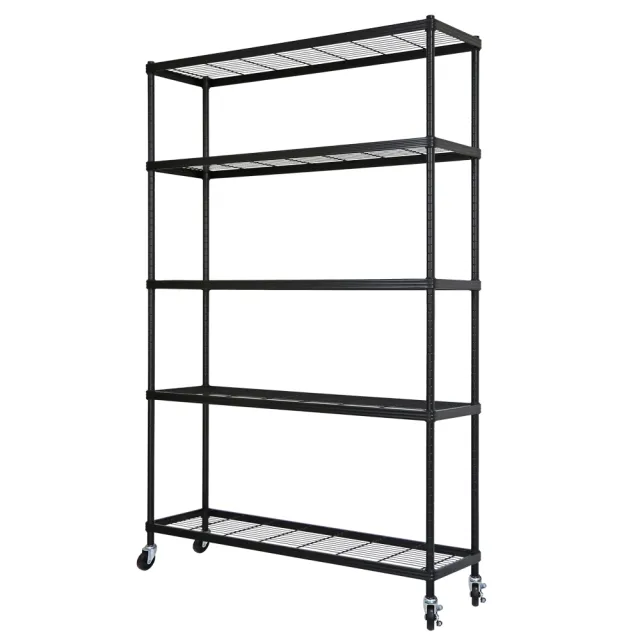 【居家cheaper】MIT厚鐵框35X120X216CM五層推車(層架鐵架 置物架 伺服器架)