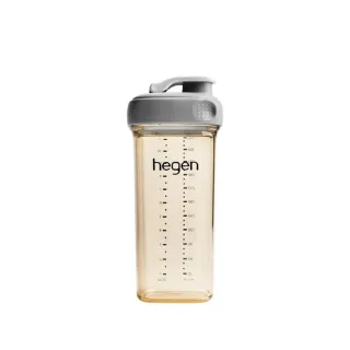 【hegen】金色奇蹟PPSU多功能方圓型寬口水瓶 330ml(母嬰用品 兒童水杯 學習水杯 外帶杯)