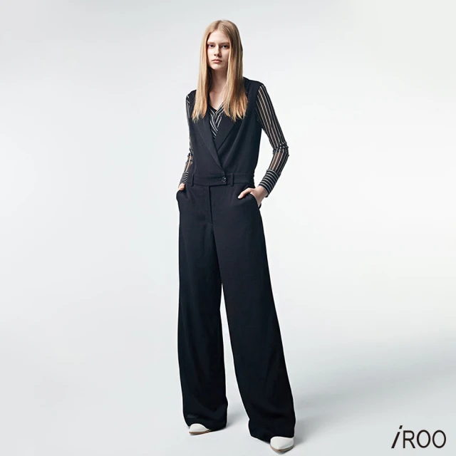 iROO 配色條紋設計長褲好評推薦
