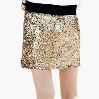 【iROO】滿版亮片流行短裙