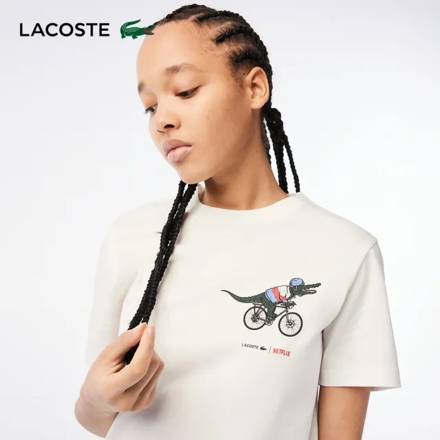 【LACOSTE】女裝-Lacoste x Netflix 性愛自修室鱷魚T恤(白色)