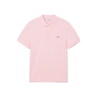 【LACOSTE】男裝-經典巴黎商務短袖Polo衫(粉紅色)