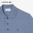 【LACOSTE】男裝-經典修身短袖Polo衫(淺靛藍)