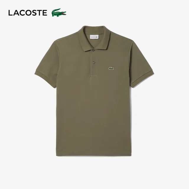 【LACOSTE】男裝-經典L1212短袖Polo衫(坦克綠)