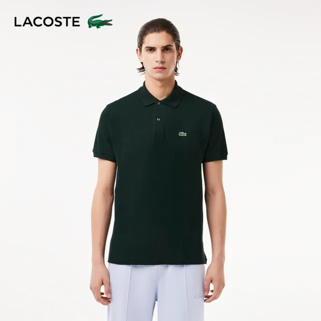 【LACOSTE】男裝-經典L1212短袖Polo衫(墨綠色)