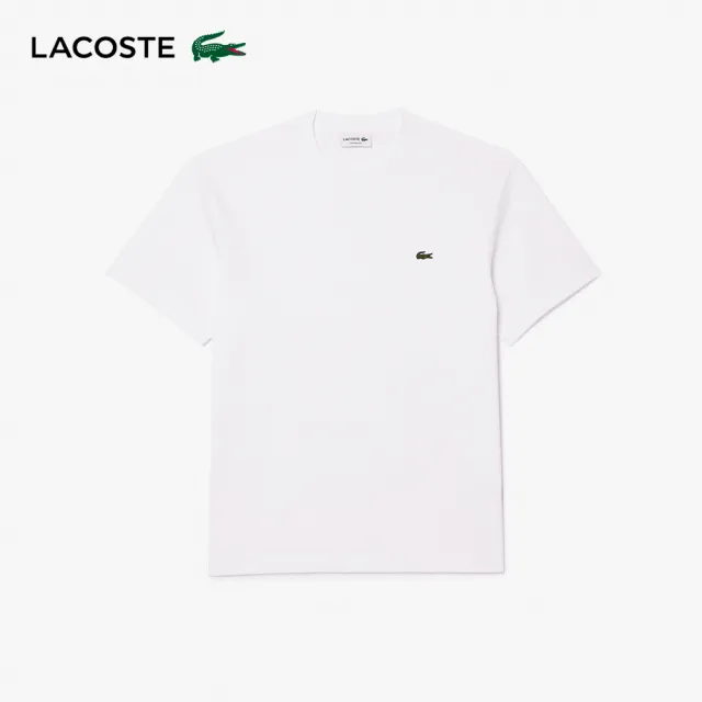 【LACOSTE】男裝-經典版型logo棉質短袖T恤(白色)