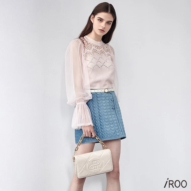 iROO 條紋綁帶經典設計無袖洋裝評價推薦