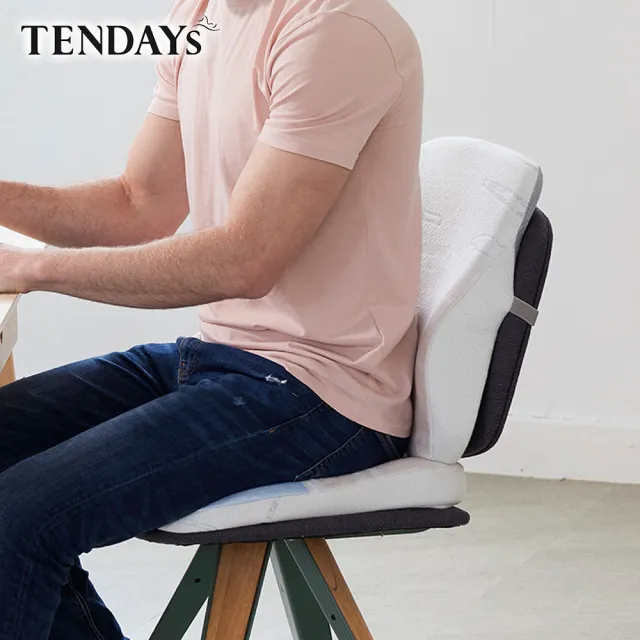 【TENDAYS】希臘風情辦公室護背墊+護椎墊組(舒適厚墊組合)