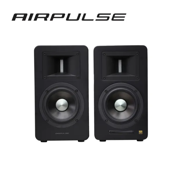 【AIRPULSE】A100Plus主動式喇叭啞光黑(#音響 #主動喇叭 #桌上喇叭 #2.0聲道 #藍牙喇叭)
