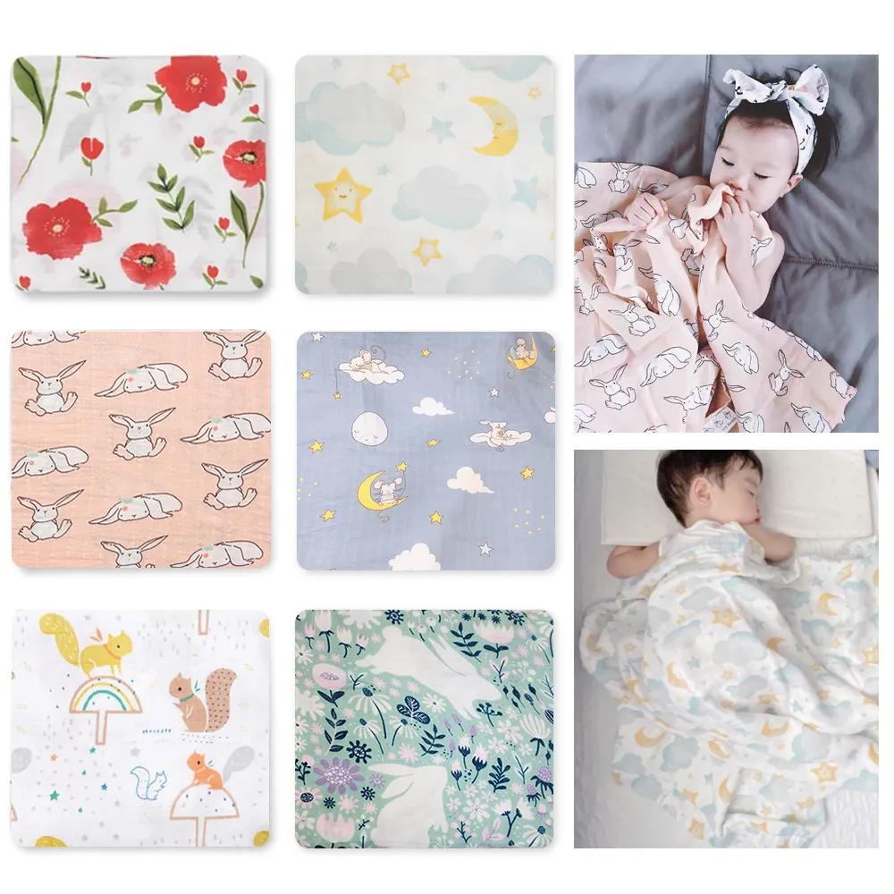 【midou】北歐風親膚透氣竹纖維雙層紗包巾萬用巾(哺乳巾 推車包巾 防曬巾)