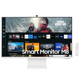 【SAMSUNG 三星】S32CM801UC 象牙白 2023 M8 32型 智慧聯網螢幕(VA/4K/喇叭/可旋轉螢幕)