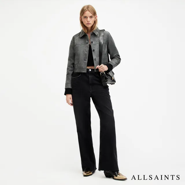 【ALLSAINTS】REMY 細緻羊皮復古寬鬆麂皮外套皮衣 WL586Z(舒適版型)