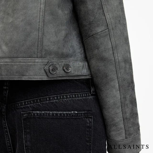 【ALLSAINTS】REMY 細緻羊皮復古寬鬆麂皮外套皮衣 WL586Z(舒適版型)