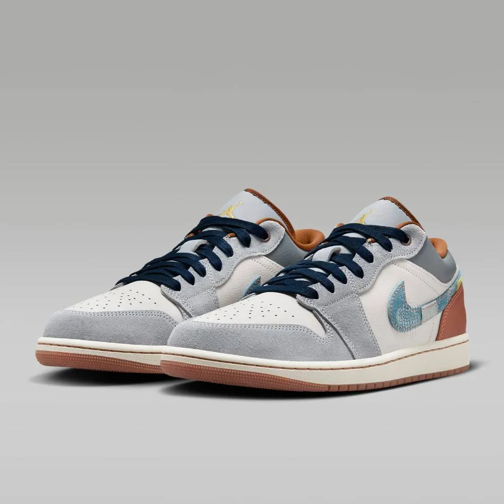 【NIKE 耐吉】籃球鞋 運動鞋 AIR JORDAN 1 LOW SE 男鞋 灰藍白(FZ5042041)