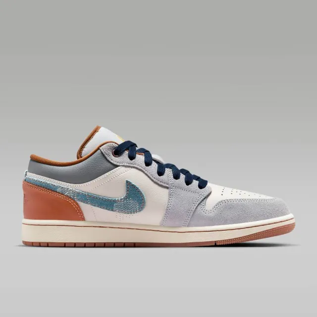 【NIKE 耐吉】籃球鞋 運動鞋 AIR JORDAN 1 LOW SE 男鞋 灰藍白(FZ5042041)