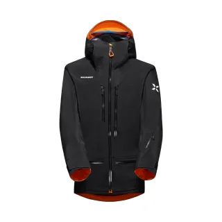 【Mammut 長毛象官方直營】Eiger Free Pro HS Hooded 極限艾格GTX防水防風連帽外套 黑色 男款 #1010-30330