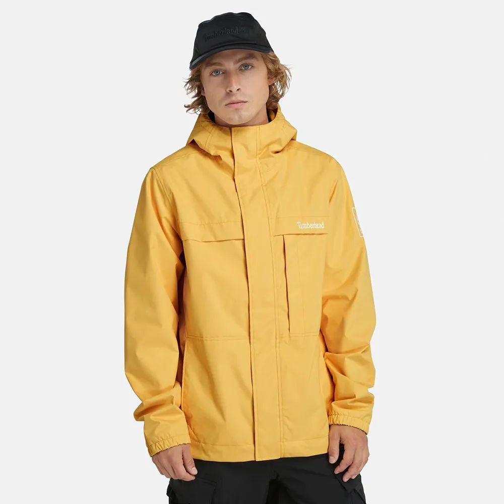 【Timberland】男款亮黃色 Benton 防潑水工殼外套(A695WEG4)