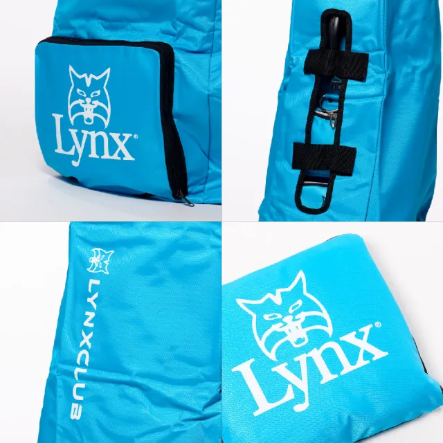 【Lynx Golf】男女Lynx字樣經典山貓印花Logo可收納式球具保護袋(二色)