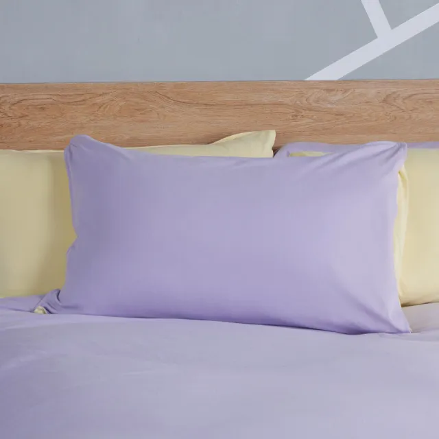 【YVONNE 以旺傢飾】100%美國純棉被套+枕套組-恐龍網球 薰衣草紫(雙人)