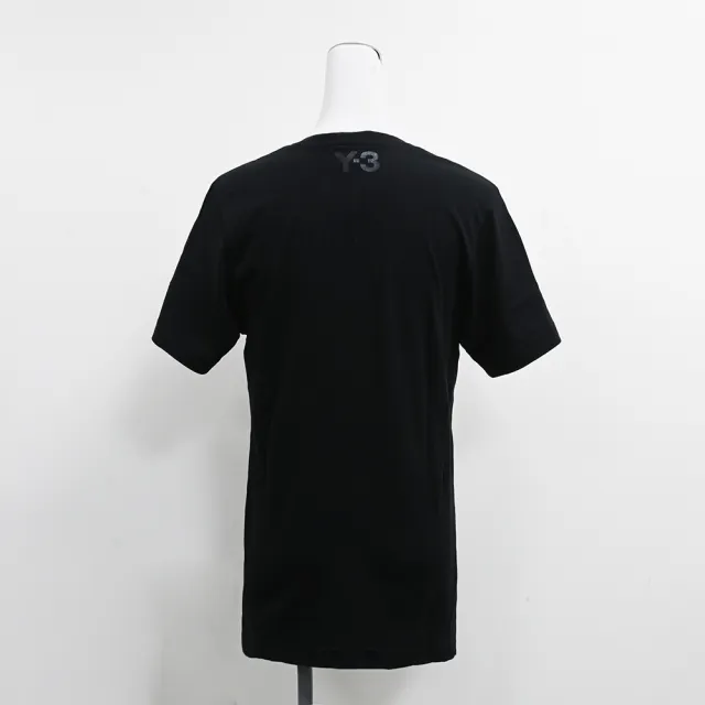 【Y-3 山本耀司】Y-3背後印花LOGO純棉V領短袖T恤(男款/黑)