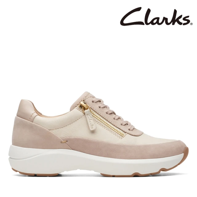 【Clarks】女鞋 Tivoli Zip 微尖頭側拉鏈輕盈休閒鞋 運動鞋(CLF76651C)