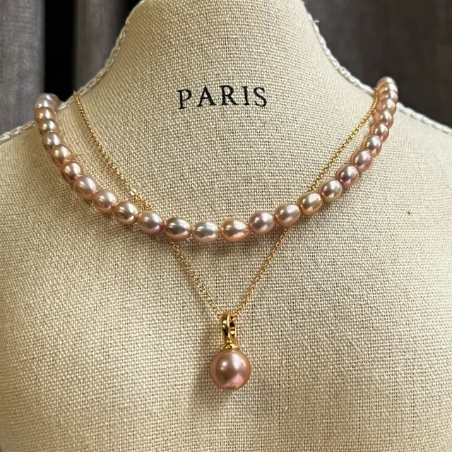 【KARAT】稀有珍藏款 極光 鏡面金屬光 米珠 項鍊