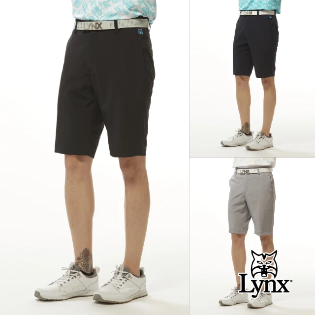 Lynx Golf 男款彈性舒適腰圍兩側鬆緊帶素面基本款後袋