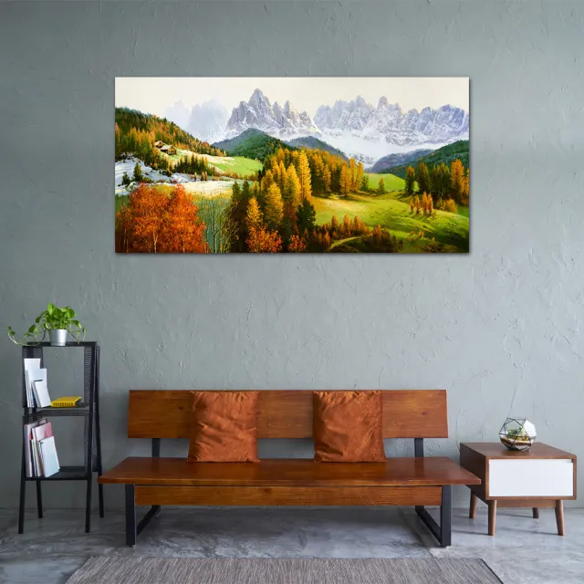 【御畫房】天山秋色 國家一級畫師手繪油畫60×120cm(VF-125)