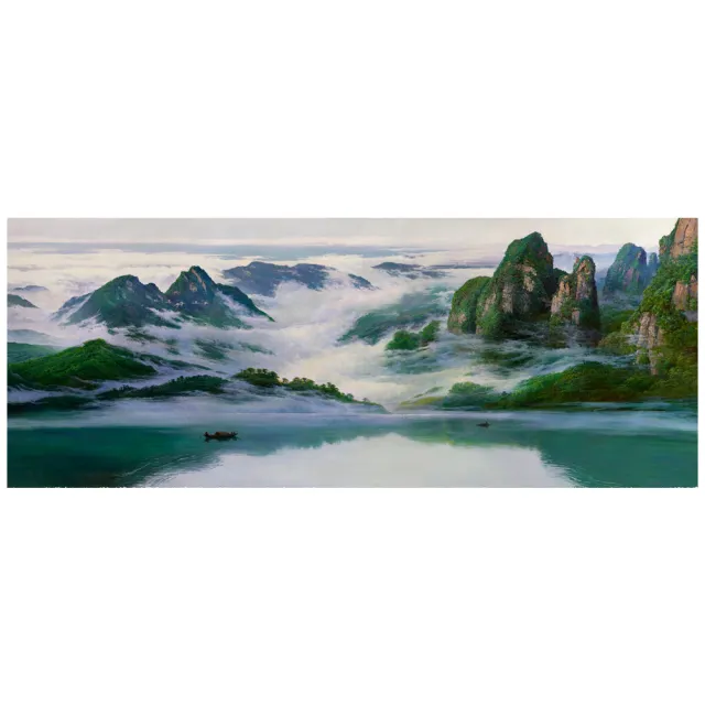 【御畫房】桂林山水 國家一級畫師手繪油畫60×120cm(VF-31)