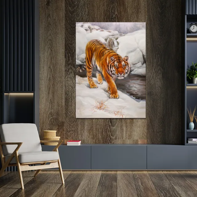 【御畫房】王者雄風 國家一級畫師手繪油畫60×90cm(VF-107)