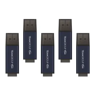 【Team 十銓】C211 64GB 紳士碟 USB 3.2 隨身碟(終身保固五入組)