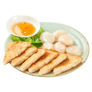 【鮮食家任選】饗福干貝蝦餅(240g/片 共5片)