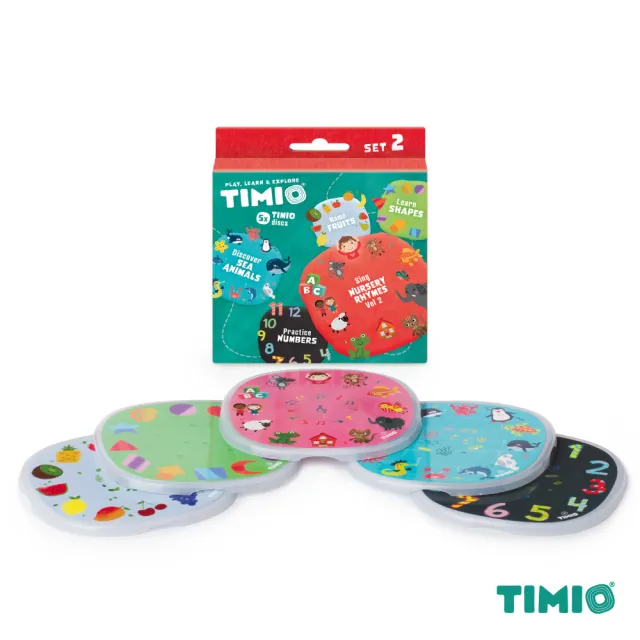【Timio】Timio 豪華全配組｜共 25 張遊戲盤(主機 + 4 種遊戲主題｜國際版 8 國語言)