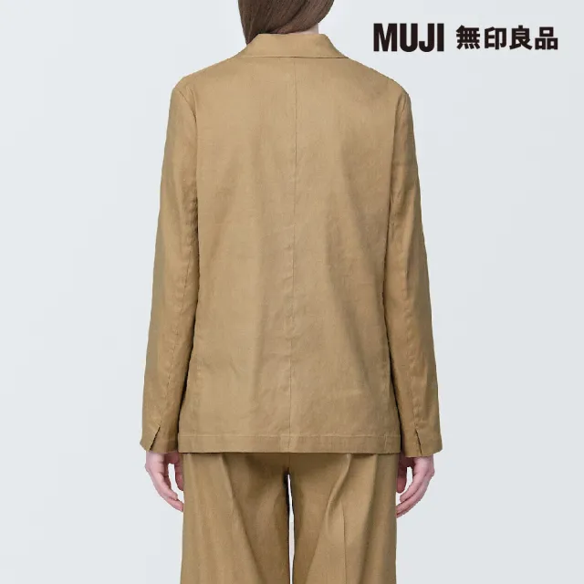 【MUJI 無印良品】女大麻混彈性西裝外套(共3色)