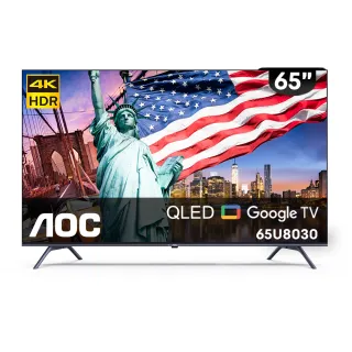 【AOC】65吋 4K QLED Google TV 智慧顯示器(65U8030-不含基本安裝)