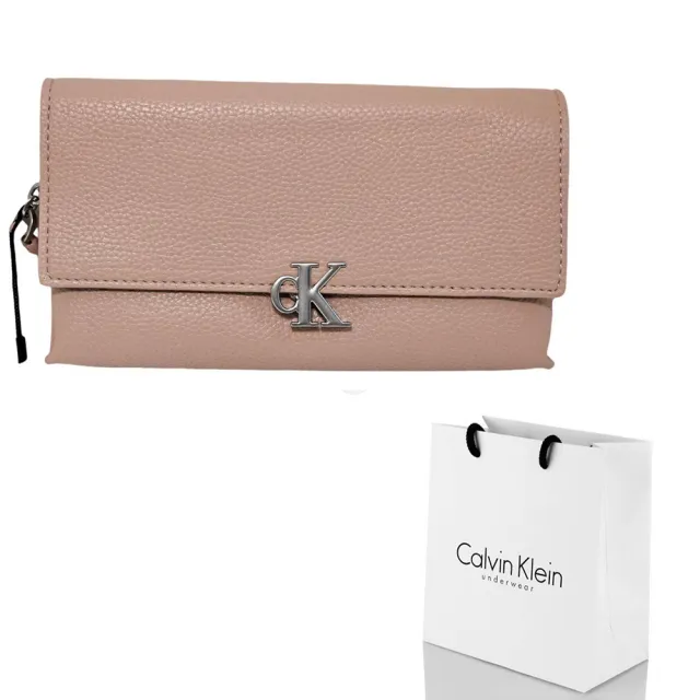 【Calvin Klein 凱文克萊】calvin klein 經典logo woc 鏈帶包 新款 乾燥玫瑰粉色(母親節)