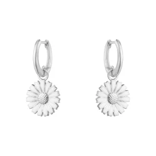 【Georg Jensen 官方旗艦店】DAISY 耳環(純銀 白瓷琺瑯 耳環)