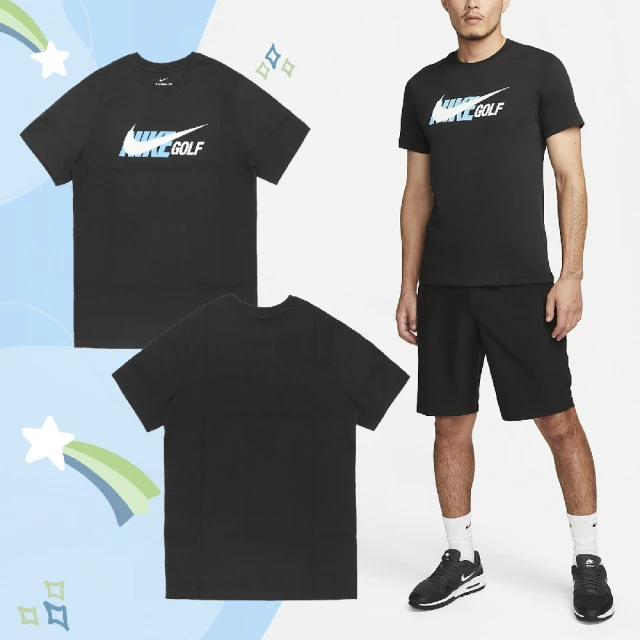 NIKE 耐吉 短袖 Golf Tee 男款 黑 藍 白 純棉 棉T 短T 大LOGO 勾勾(DZ2644-010)