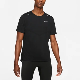 【NIKE 耐吉】短袖 Rise 365 黑 銀 短T 吸濕 快乾 排汗 反光 運動 跑步 舒適 輕盈 透氣(CZ9185-013)