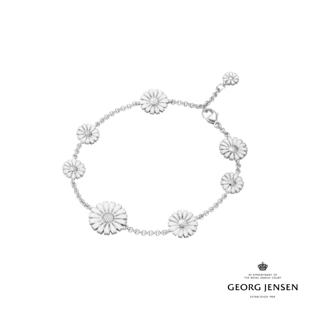 【Georg Jensen 官方旗艦店】DAISY 手鏈(純銀 白瓷琺瑯 手鏈)
